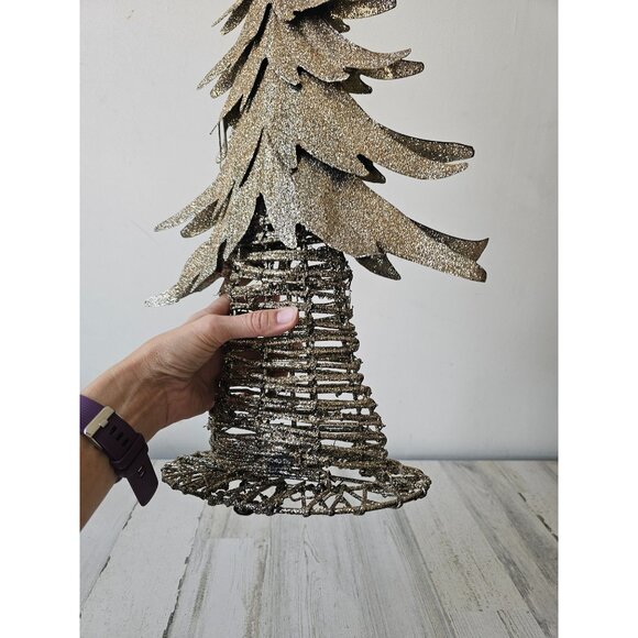 Pier 1 glitter tree metal star Xmas decor sparkle unique - Picture 8 of 9